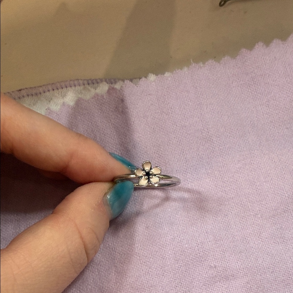 Pandora Silver Floral Ring